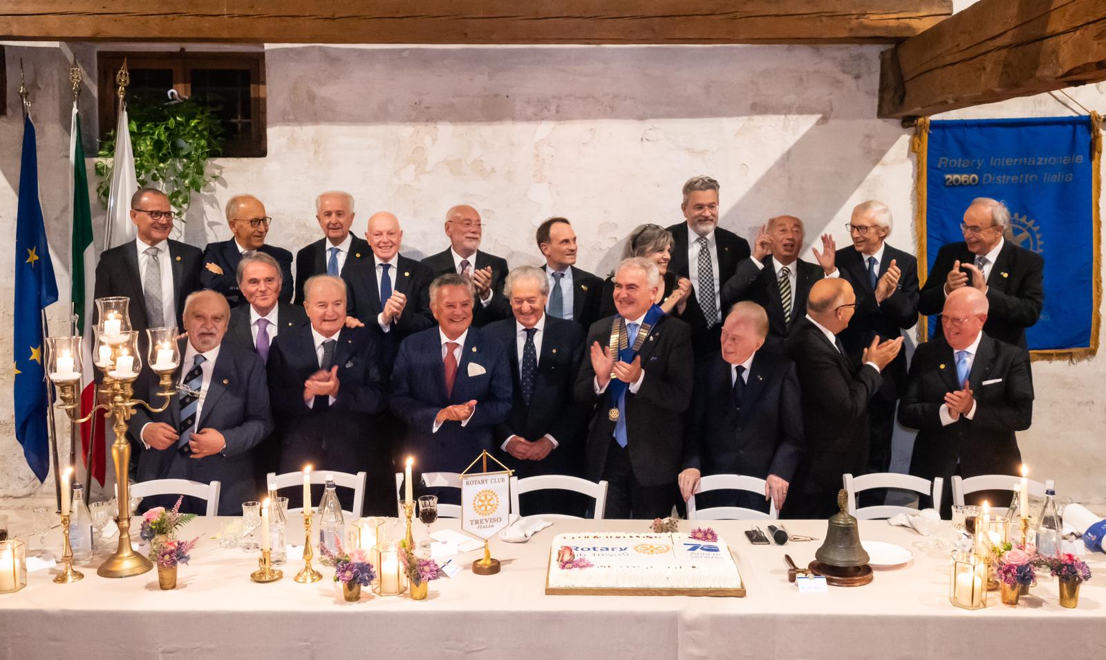 Presidenti del Rotary Club Treviso in occasione del 70° anniversario del Club.